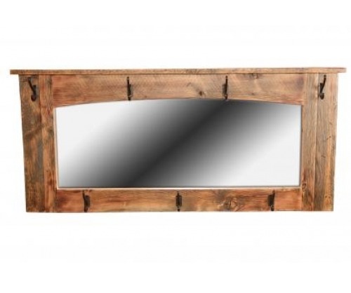 Reclaimed Wall Mirror w/Hooks