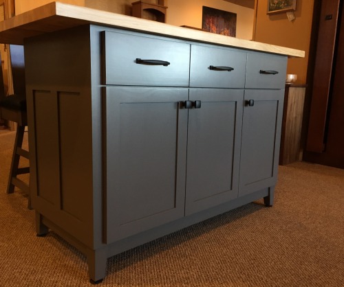 Kitchen Island Bar Custom Gray 