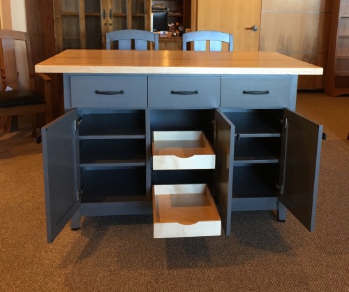 Kitchen Island Bar Custom Gray 