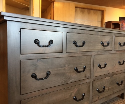 3634 Seven drawer dresser with custom hardware