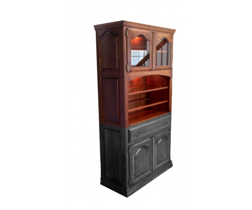 China cabinet topper with open shelves