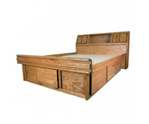 Oak Modern Complete Pedestal Bed