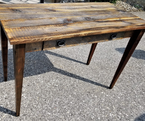 Reclaimed Desk with Tapered Legs 