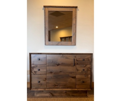 Modern Craftsman Vanity , Reclaimed Wall Mirror