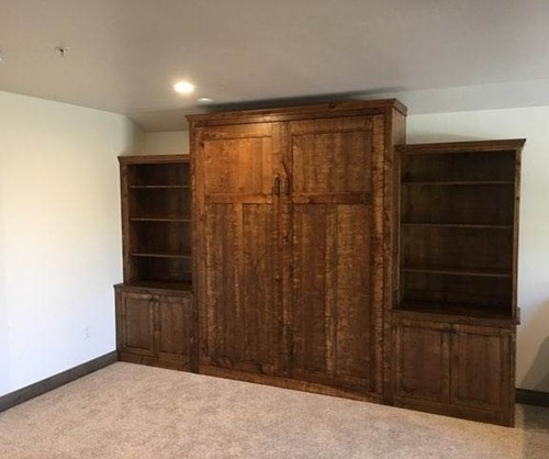 Murphy Bed with Armoire Side Cabinets