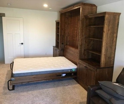 Murphy Bed with Armoire Side Cabinets