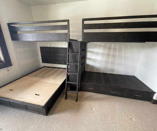 Bunk Beds- Twin over Full Built - In