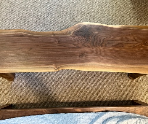 Walnut Waterfall Bench 