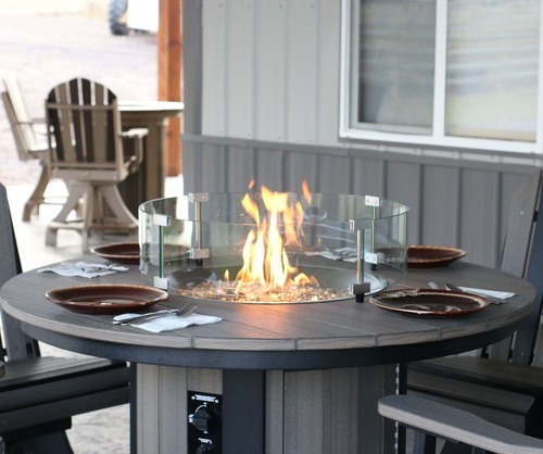 Outdoor Fire Pit - Circular Table 