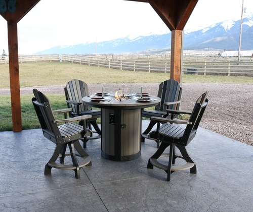 Outdoor Fire Pit - Circular Table 