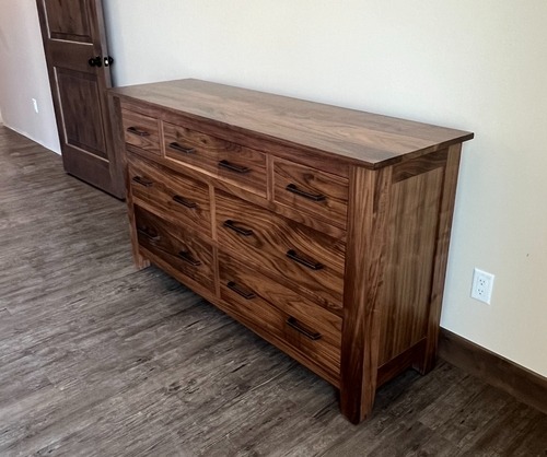 Walnut 7 Drawer Dresser