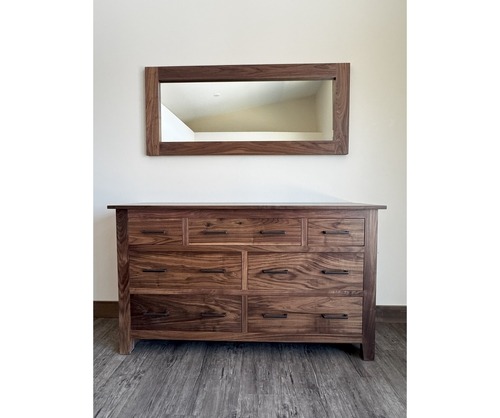 Walnut 7 Drawer Dresser
