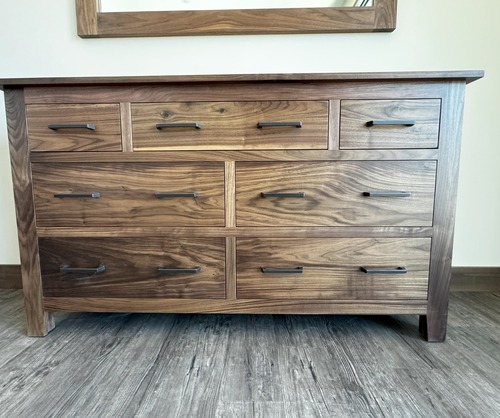 Walnut 7 Drawer Dresser