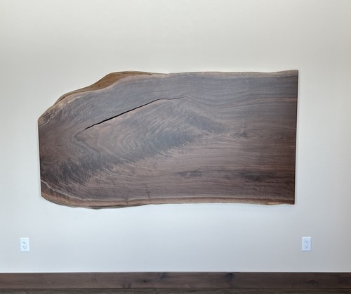 Custom King Pedestal Bed With Live Edge Super Rustic Black Walnut