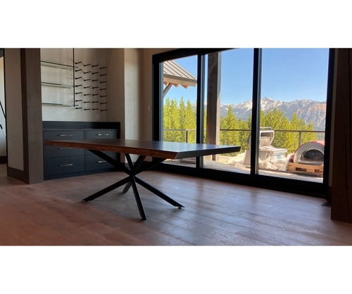 Metal Base Dining Table