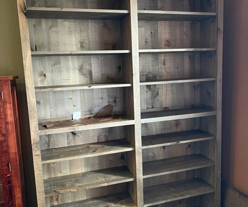 Custom Bookcase- Wasatch Alder Grey Acc x2