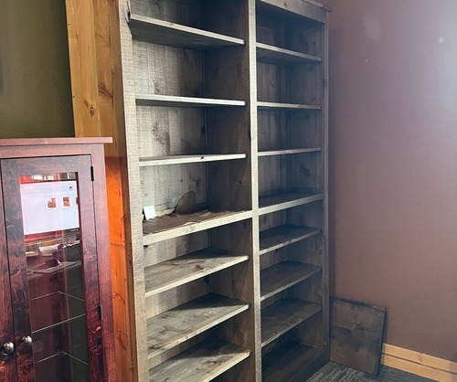 Custom Bookcase- Wasatch Alder Grey Acc x2