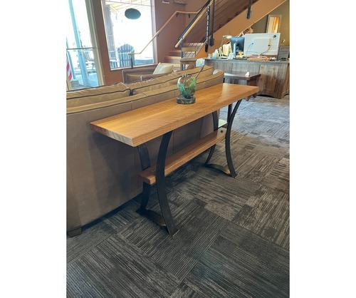 Live Edge Console Table w/ Curve Leg