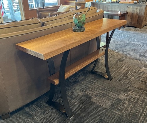 Live Edge Console Table w/ Curve Leg