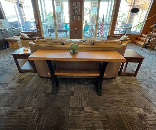Live Edge Console Table w/ Curve Leg
