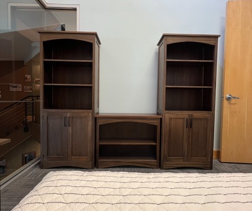 Modern Mahogany Storage Bookcase