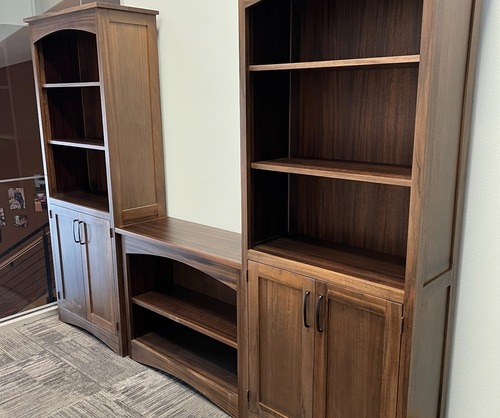 Modern Mahogany Storage Bookcase