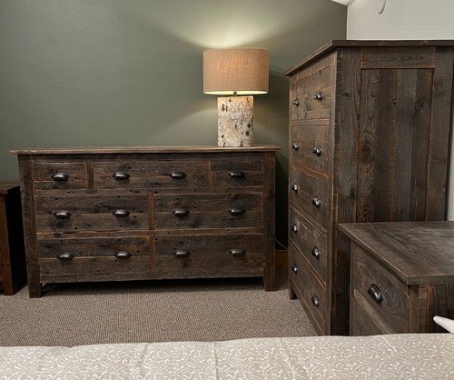 Reclaimed 7 Drawer Dresser with Cup Pulls