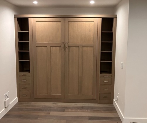 Murphy Bed - Queen Murphy Bed with Bookcase Towers