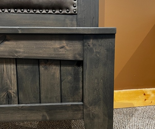 Upholstered Saddle Peak Bed