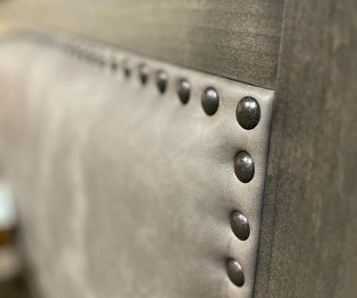 Upholstered Saddle Peak Bed