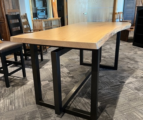 Choteau Base Rustic Modern Dining Table in White Oak