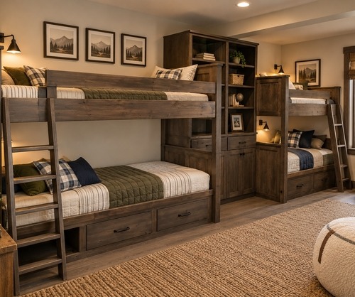 Gallatin Classic Bunk Beds - Twin over Twin Built- In